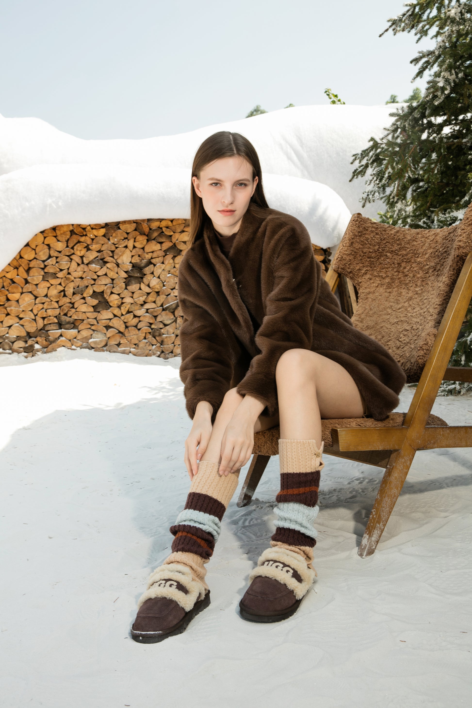 UGG Sheepskin Wool Shearling Lined Erin Scuff