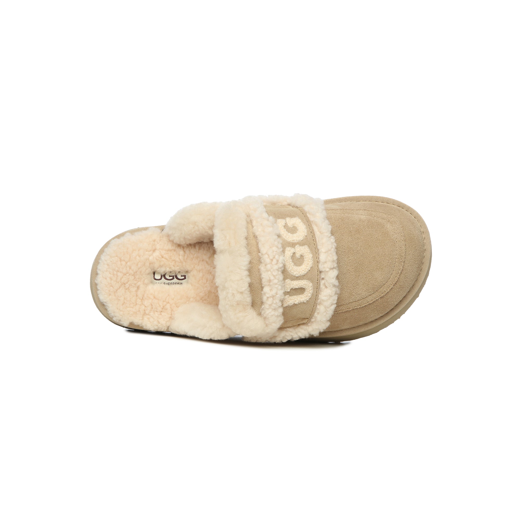 UGG AUS Sheepskin Wool Shearling Lined Platform Scuff