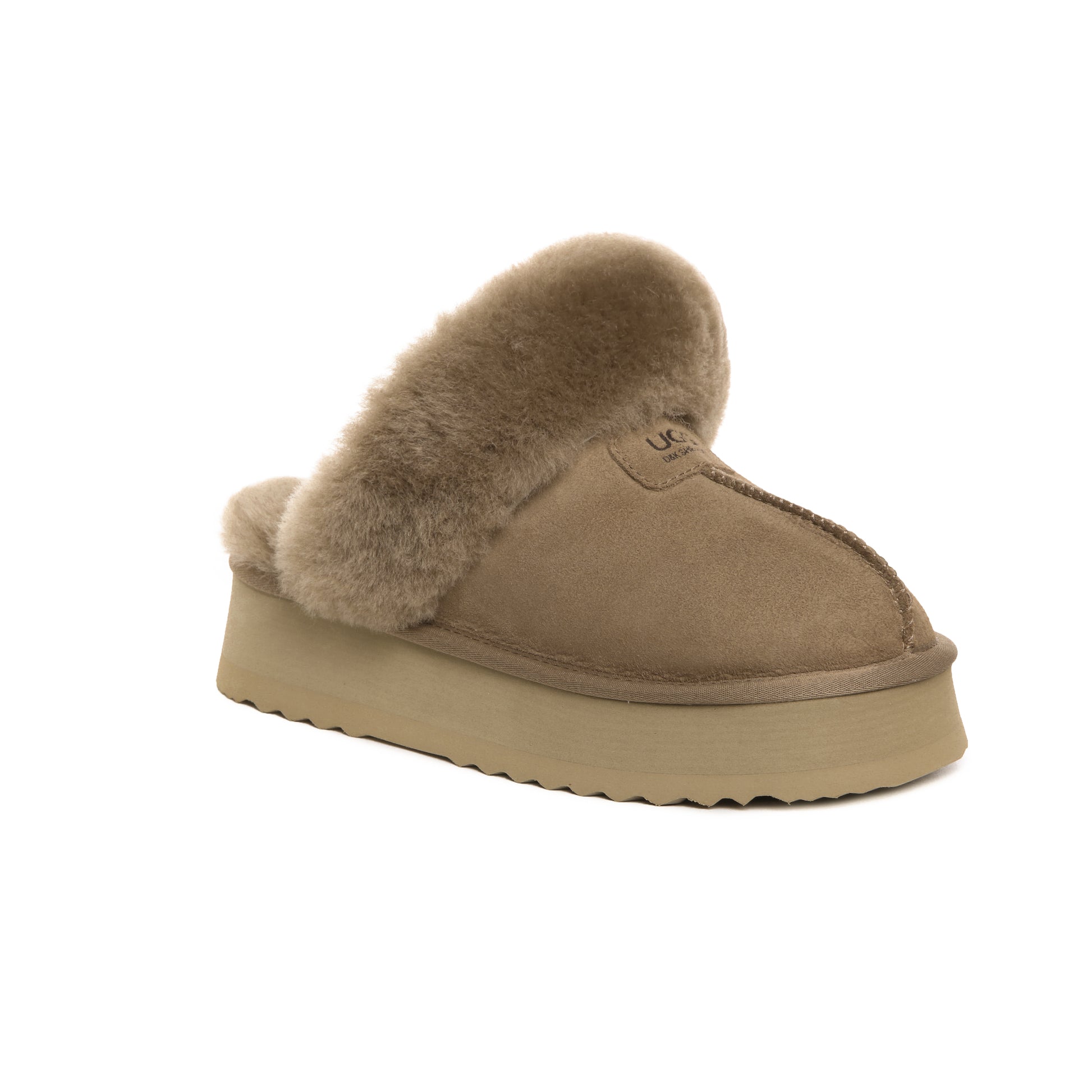 UGG Removable Strap Slingback Sheepskin Platform Scuff