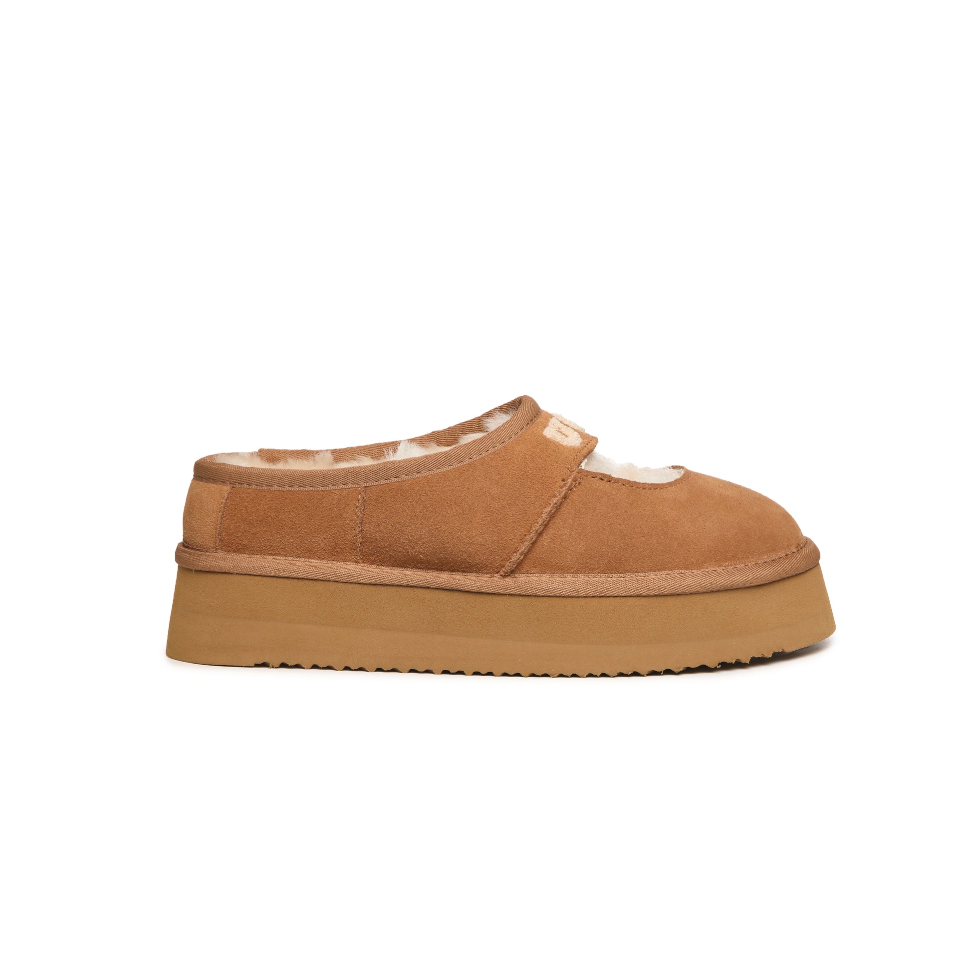 UGG Classic Dina Platform Mary Jane Shoes with Embroidered Logo