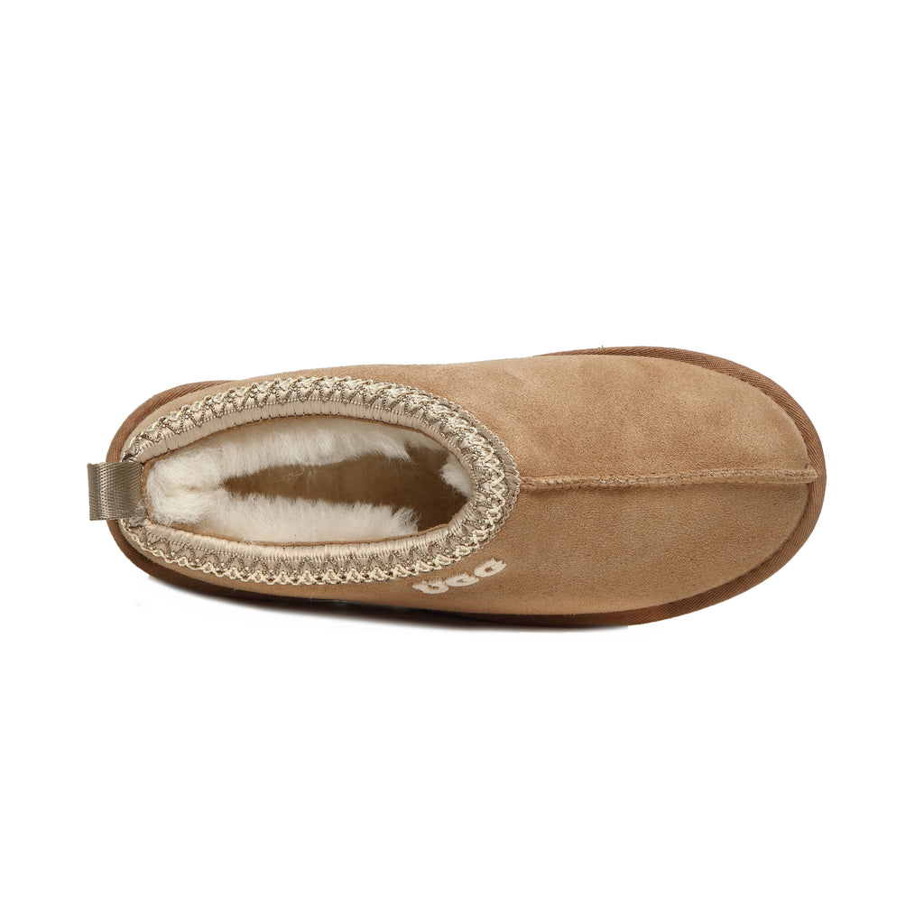 UGG Tasman Emb Logo Slippers Genuine Sheepskin Wool