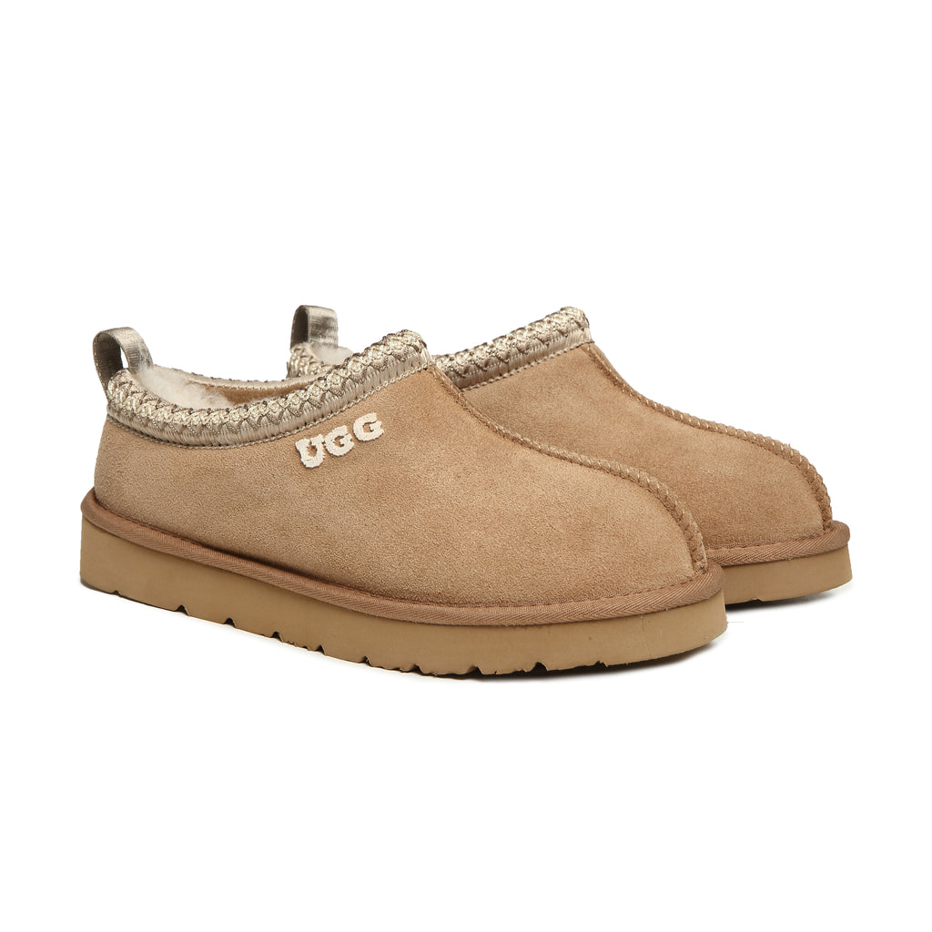 UGG Tasman Emb Logo Slippers Genuine Sheepskin Wool