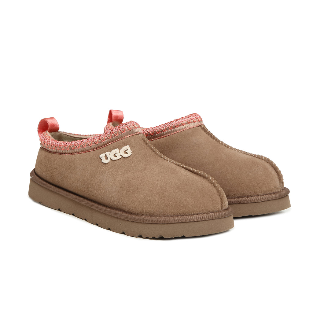 UGG Tasman Emb Logo Slippers Genuine Sheepskin Wool