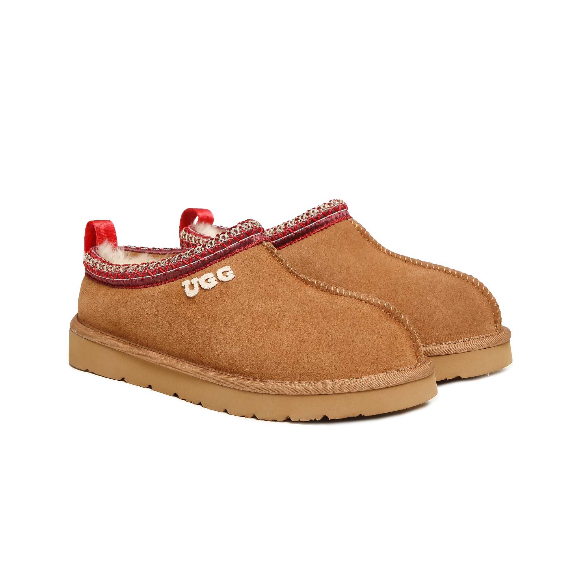 UGG Tasman Emb Logo Slippers Genuine Sheepskin Wool