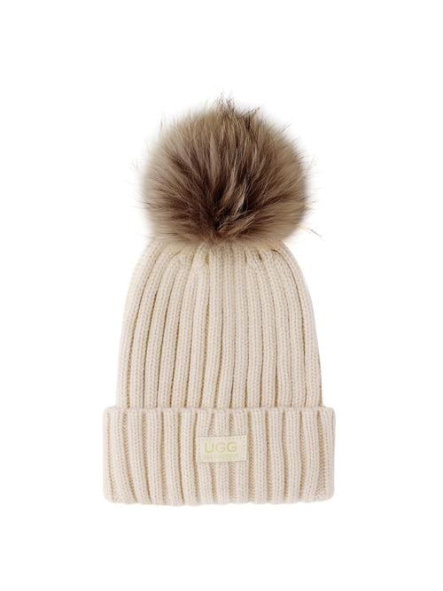 Fur Pom Pom Beanie