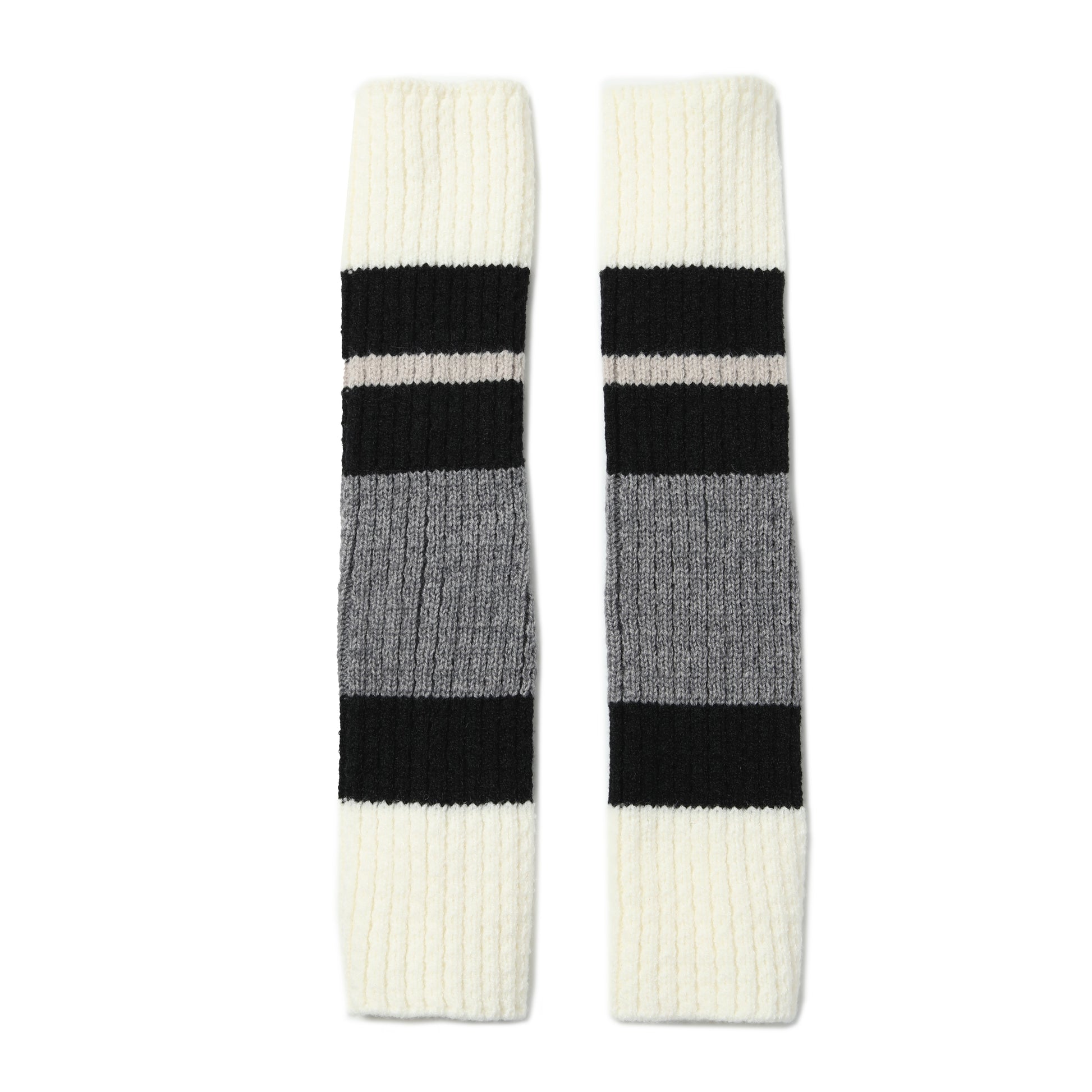 Knitted Striped Leg Warmers