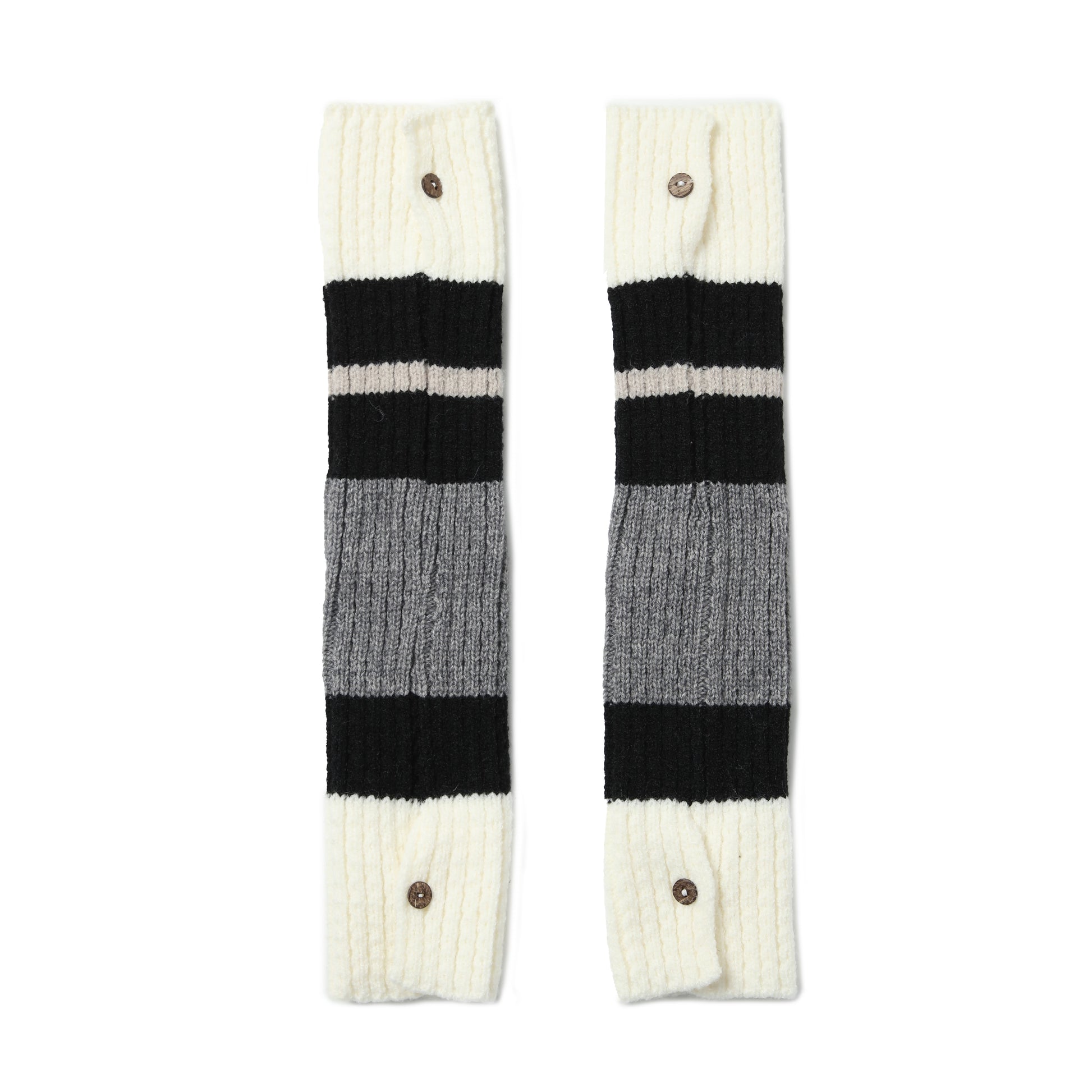 Knitted Striped Leg Warmers