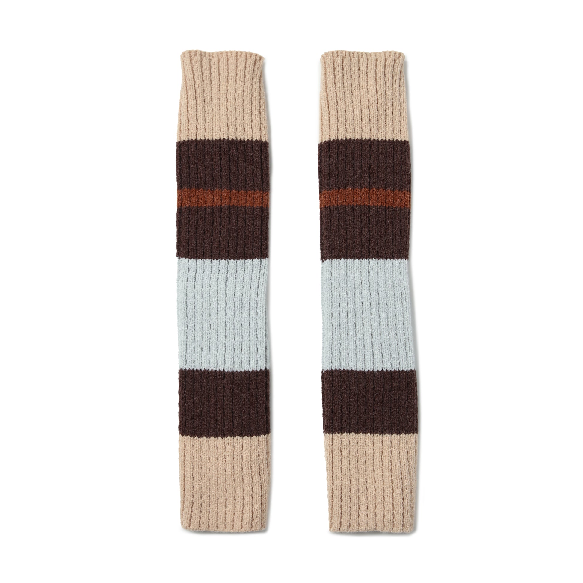 Knitted Striped Leg Warmers