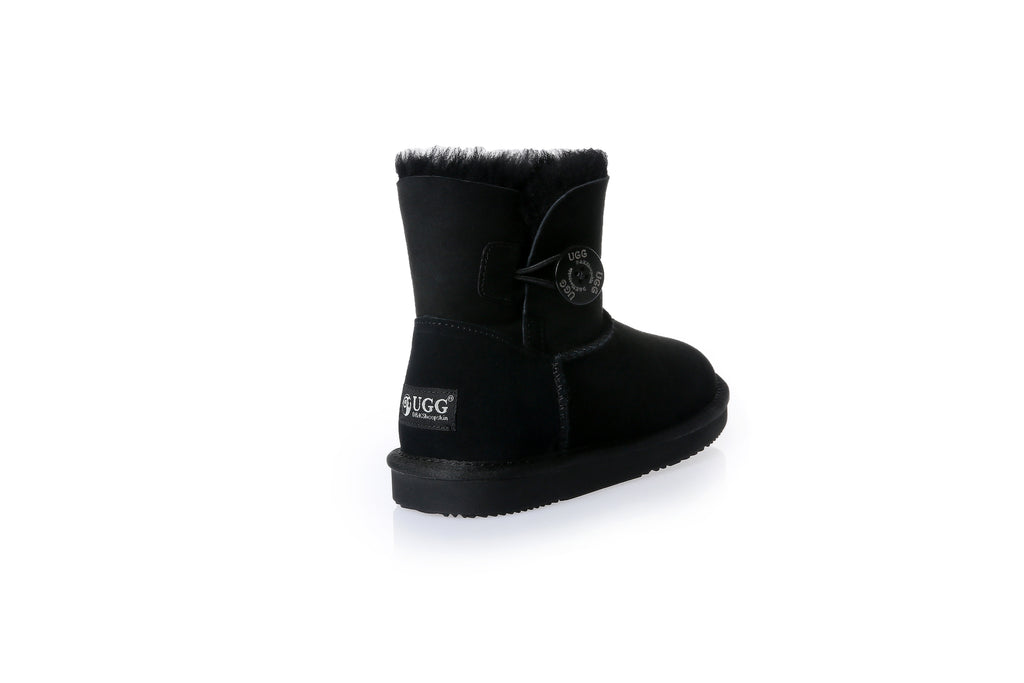 UGG Women Mini Button Sheepskin Wool UGG Boots - Aussies UGG