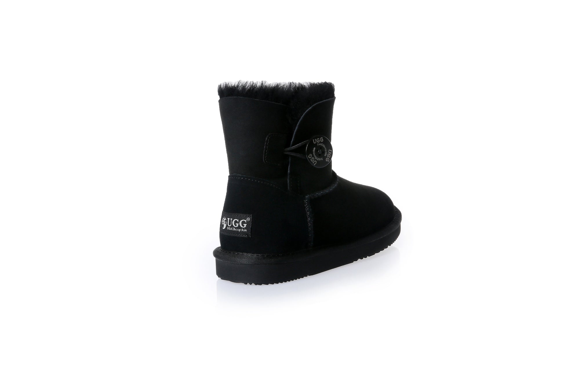 UGG Women Mini Button Sheepskin Wool UGG Boots