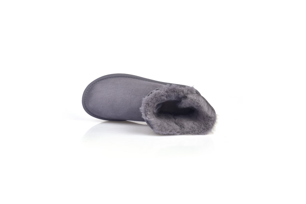 UGG Women Mini Button Sheepskin Wool UGG Boots - Aussies UGG