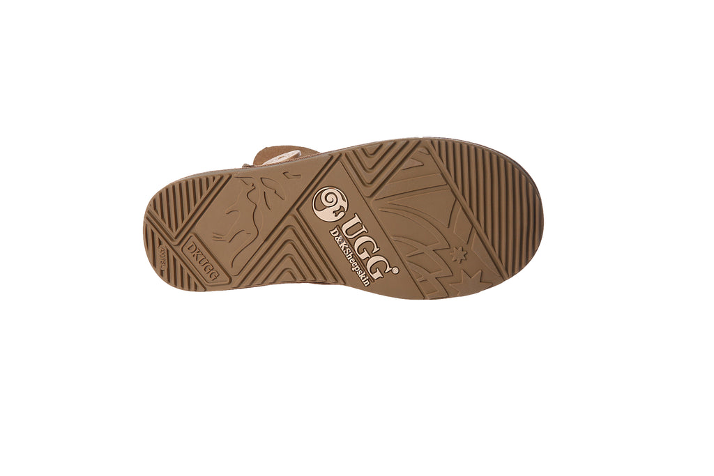 UGG Women Mini Button Sheepskin Wool UGG Boots - Aussies UGG
