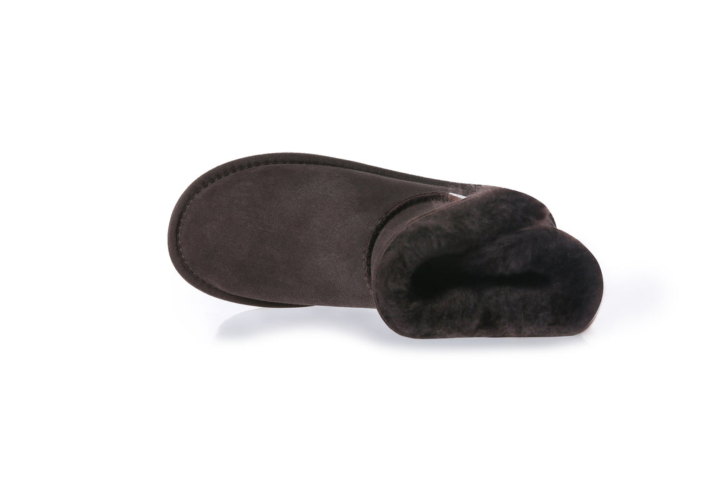 UGG Women Mini Button Sheepskin Wool UGG Boots - Aussies UGG