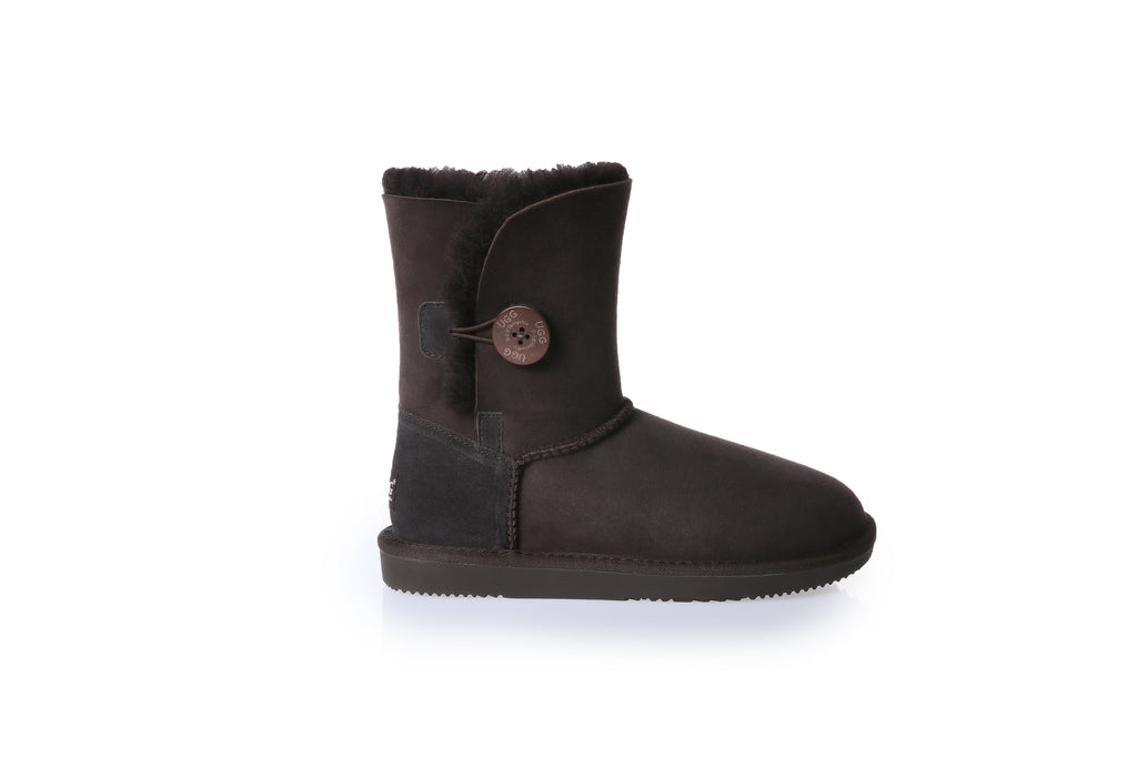 UGG Women Genuine Sheepskin Wool UGG One Button Boots - Aussies UGG