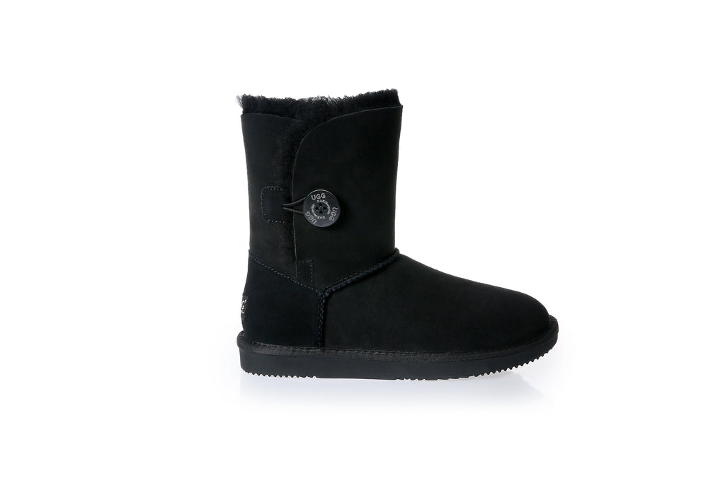 UGG Women Genuine Sheepskin Wool UGG One Button Boots - Aussies UGG