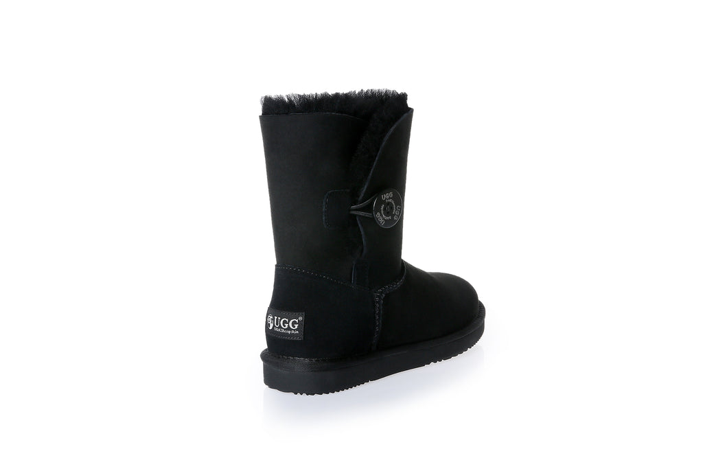 UGG Women Genuine Sheepskin Wool UGG One Button Boots - Aussies UGG