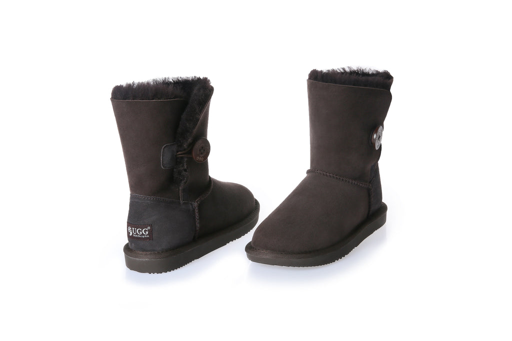 UGG Women Genuine Sheepskin Wool UGG One Button Boots - Aussies UGG