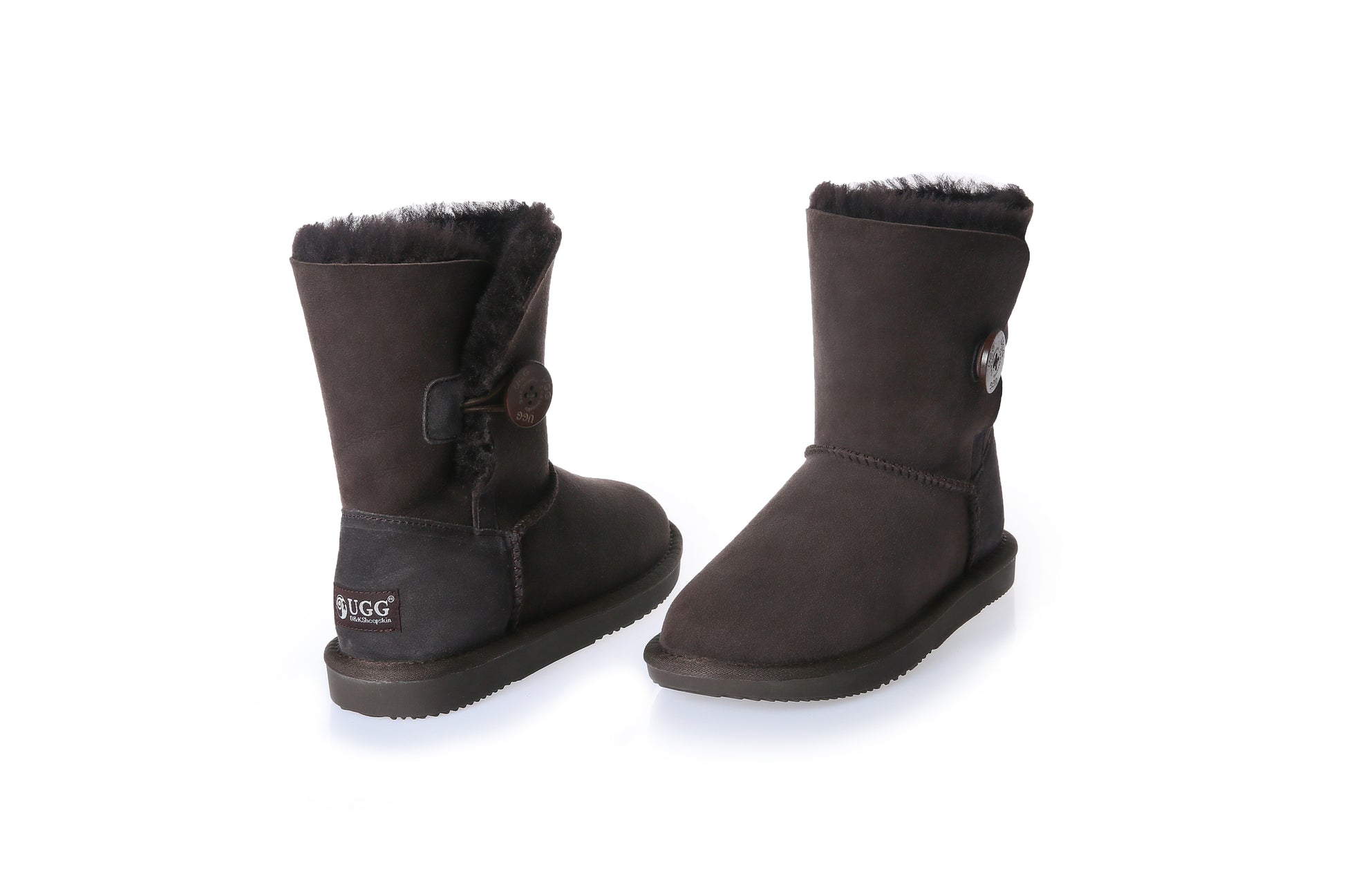 UGG Women Genuine Sheepskin Wool UGG One Button Boots - Aussies UGG