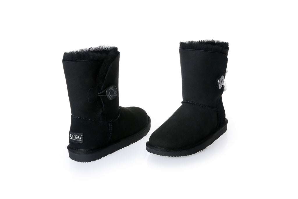 UGG Women Genuine Sheepskin Wool UGG One Button Boots - Aussies UGG