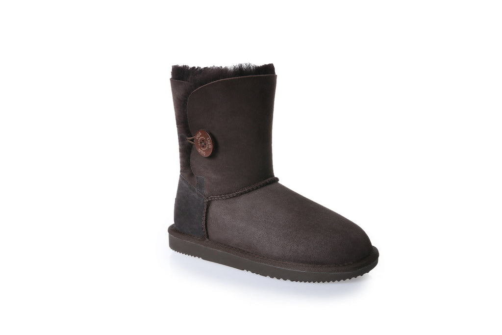 UGG Women Genuine Sheepskin Wool UGG One Button Boots - Aussies UGG