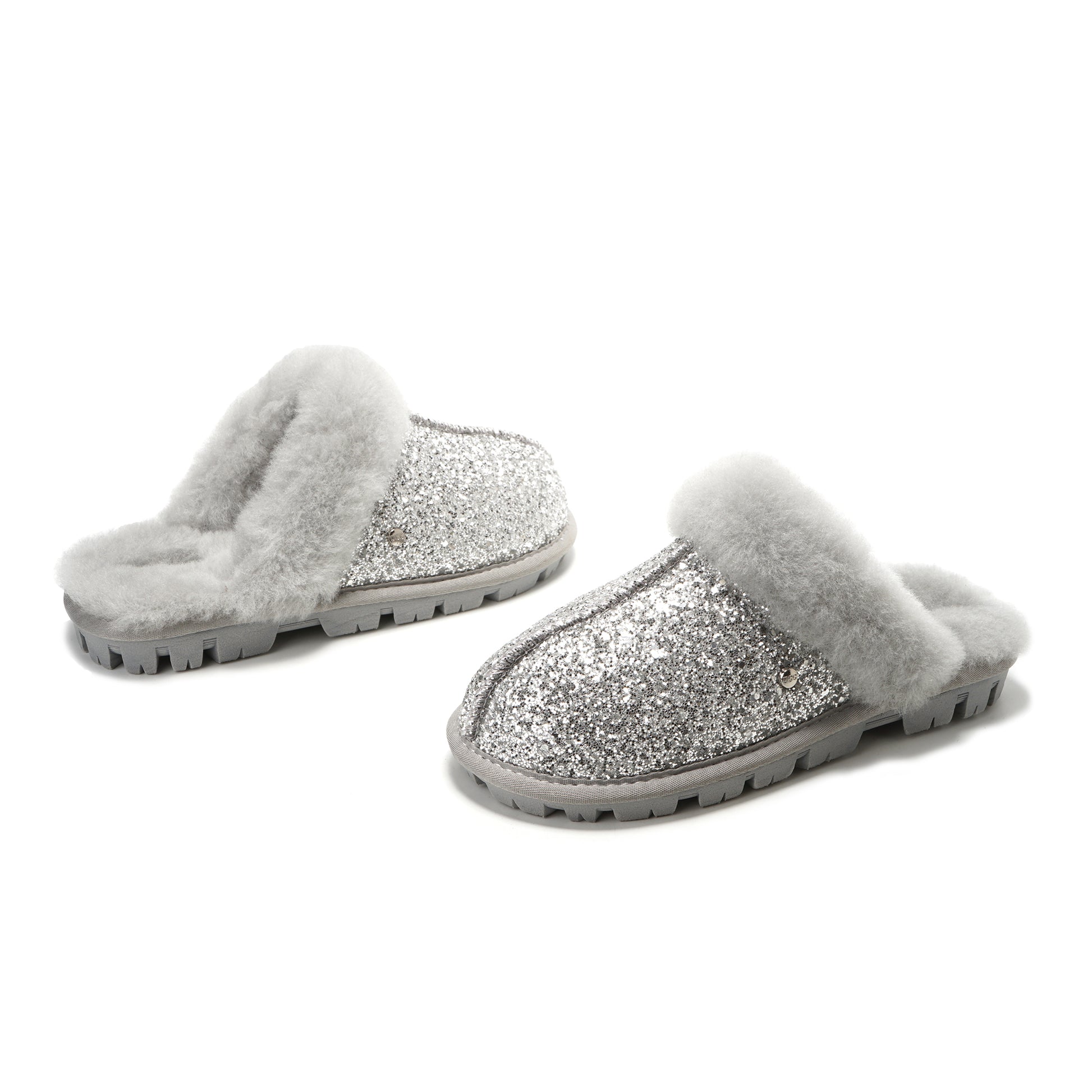 UGG Glitter Slippers Children Sparkling Comfort AUS Sheepskin Wool Scuff Slide