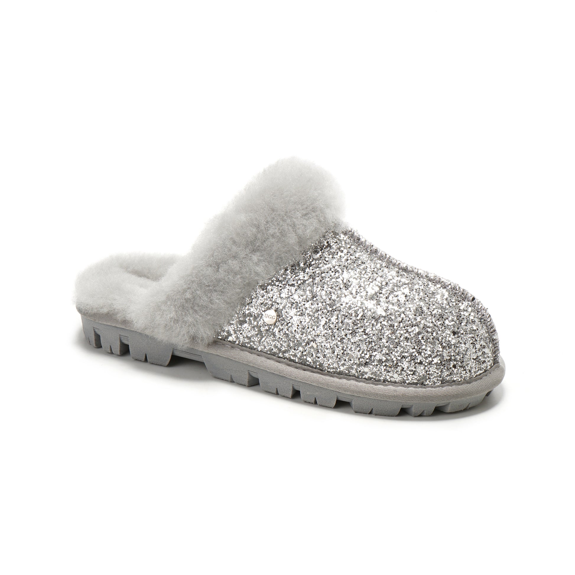 UGG Glitter Slippers Children Sparkling Comfort AUS Sheepskin Wool Scuff Slide