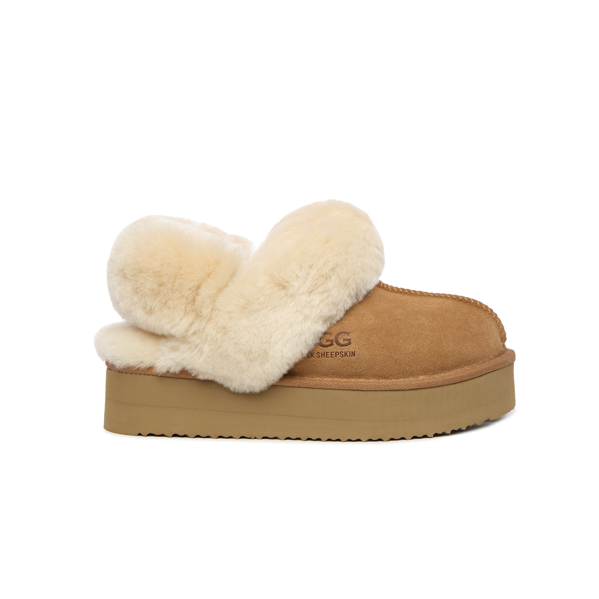 UGG Removable Strap Slingback Sheepskin Platform Scuff