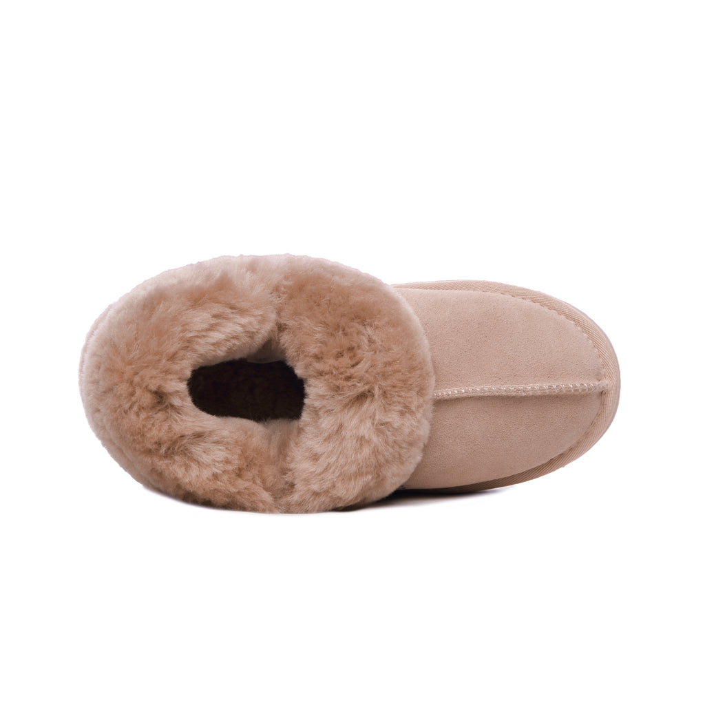 UGG Removable Strap Slingback Sheepskin Platform Scuff