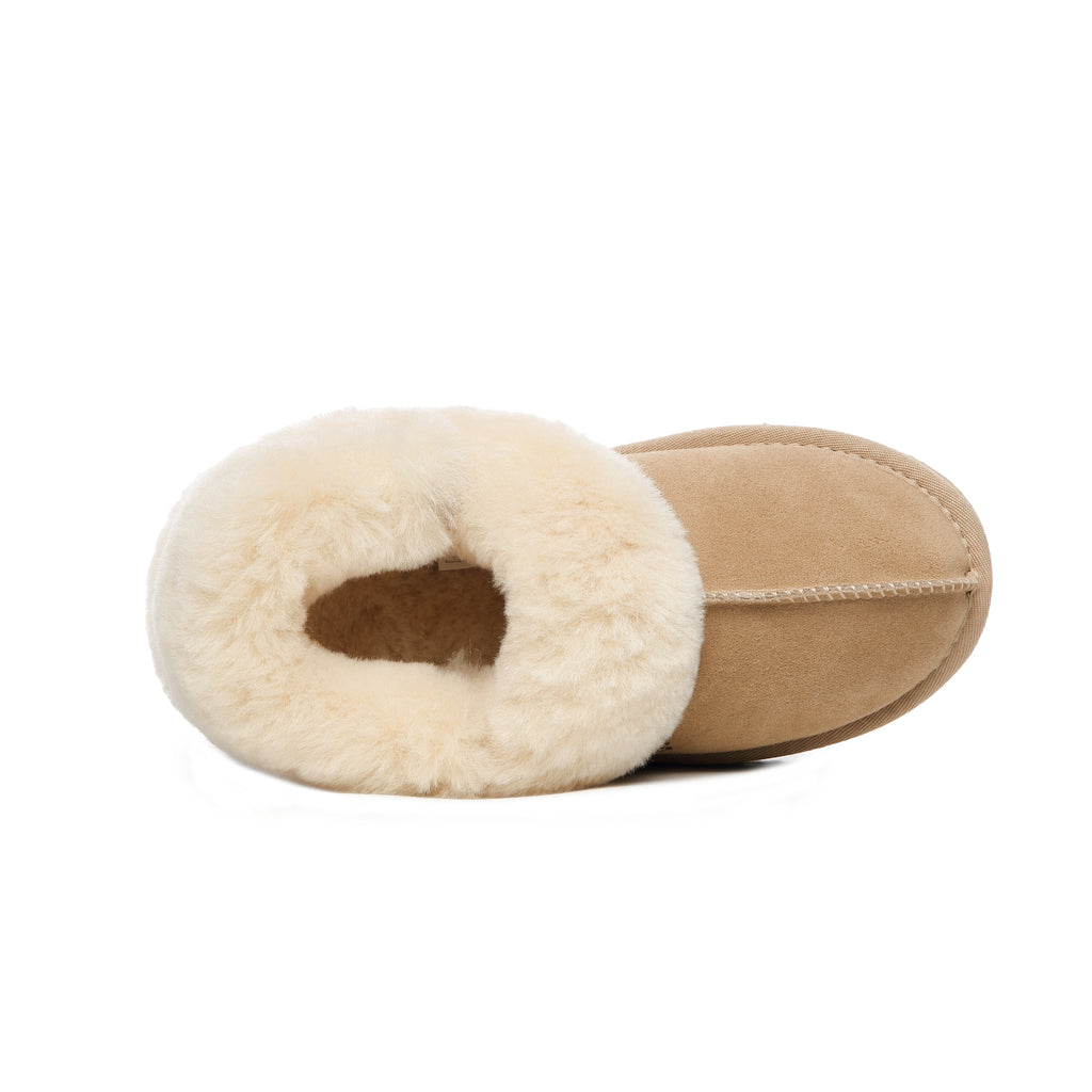 UGG Removable Strap Slingback Sheepskin Platform Scuff