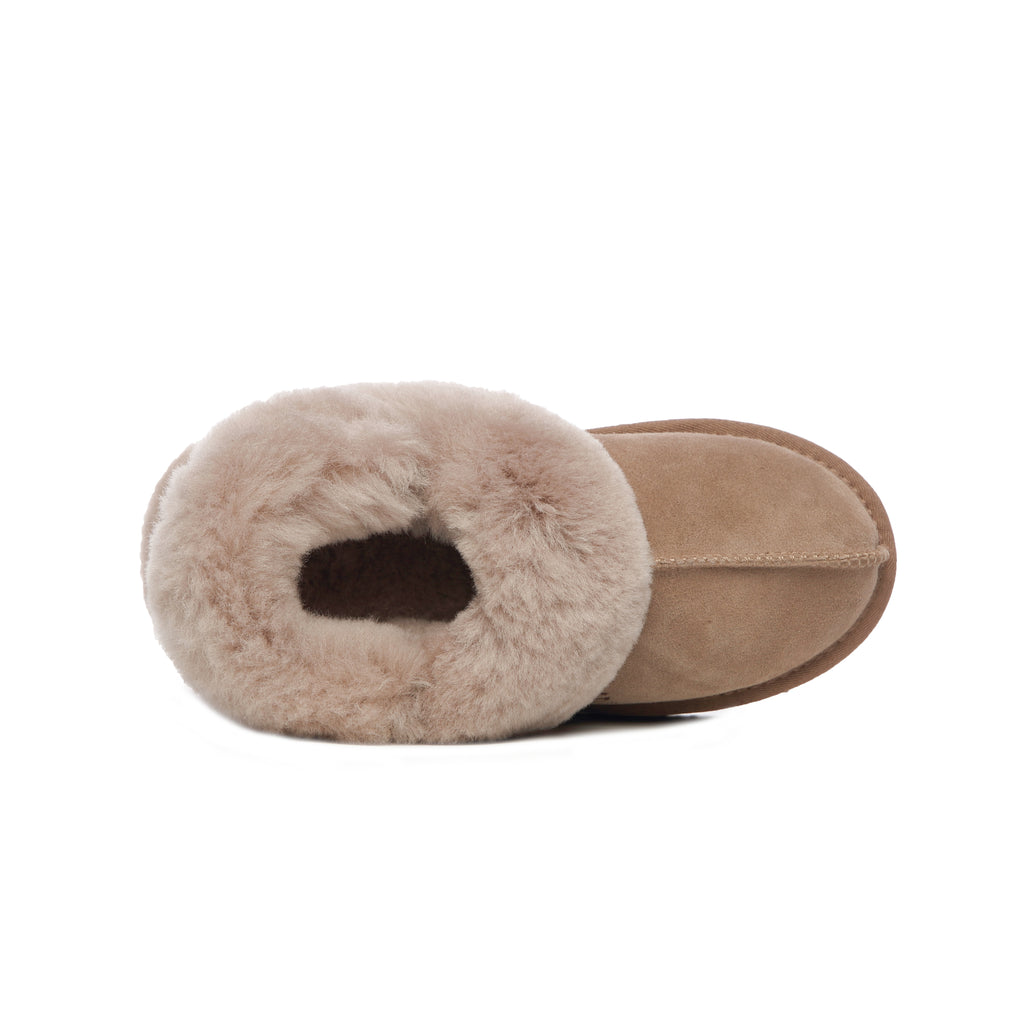 UGG Removable Strap Slingback Sheepskin Platform Scuff