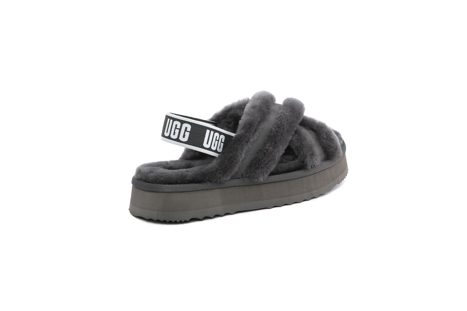 UGG Women Sheepskin Wool Fluffy Sandal Scuff Slide