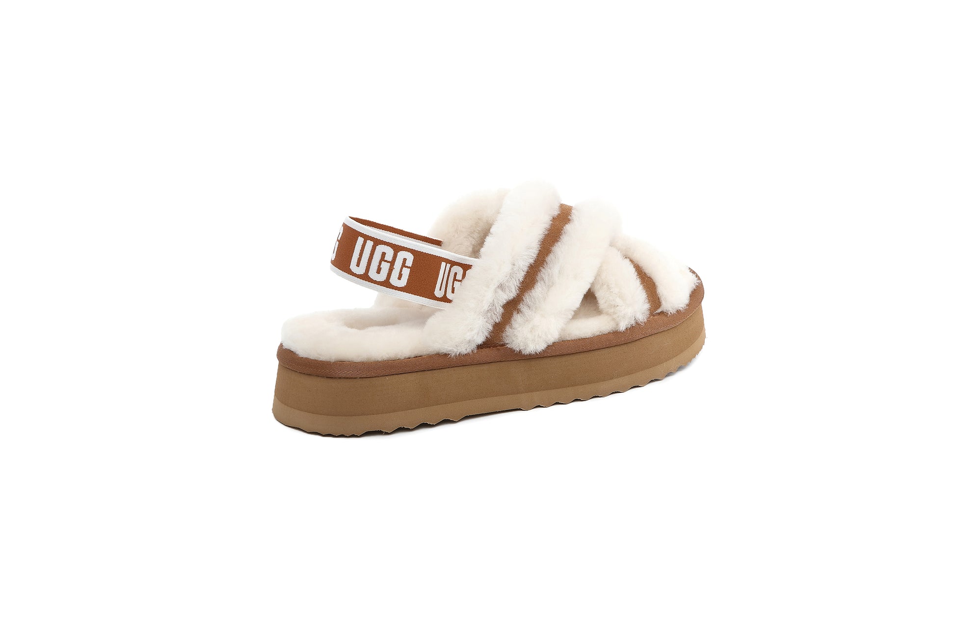 UGG Women Sheepskin Wool Fluffy Sandal Scuff Slide