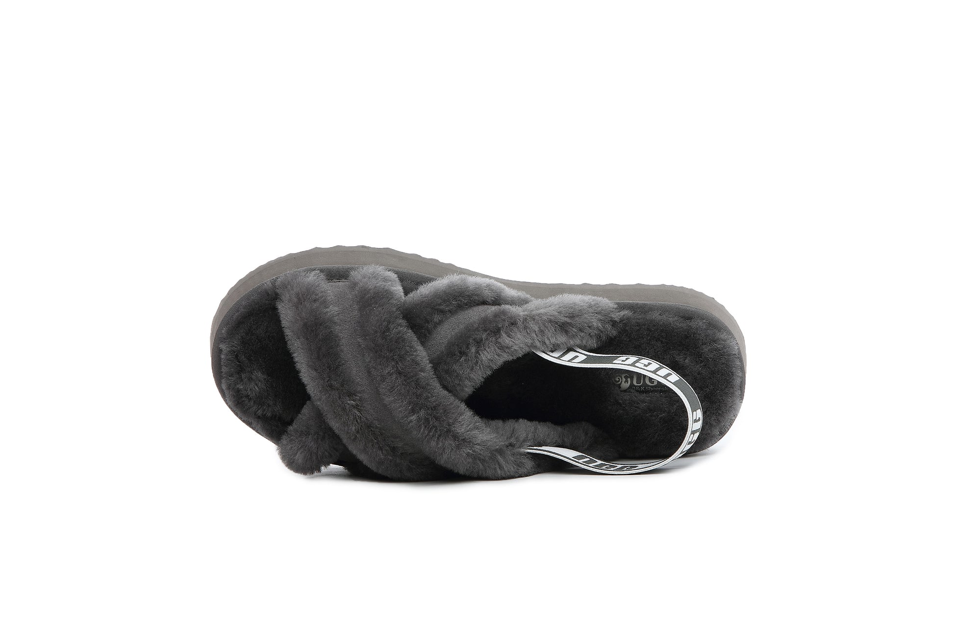 UGG Women Sheepskin Wool Fluffy Sandal Scuff Slide