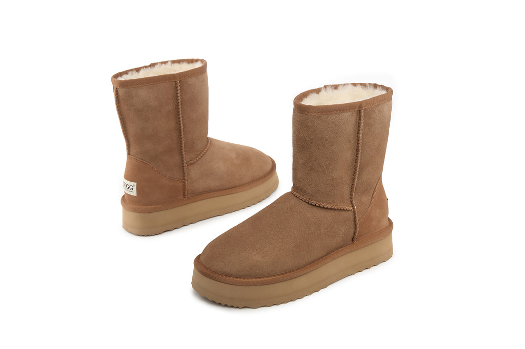 UGG Australian Sheepskin Wool Short Classic Platform Boots