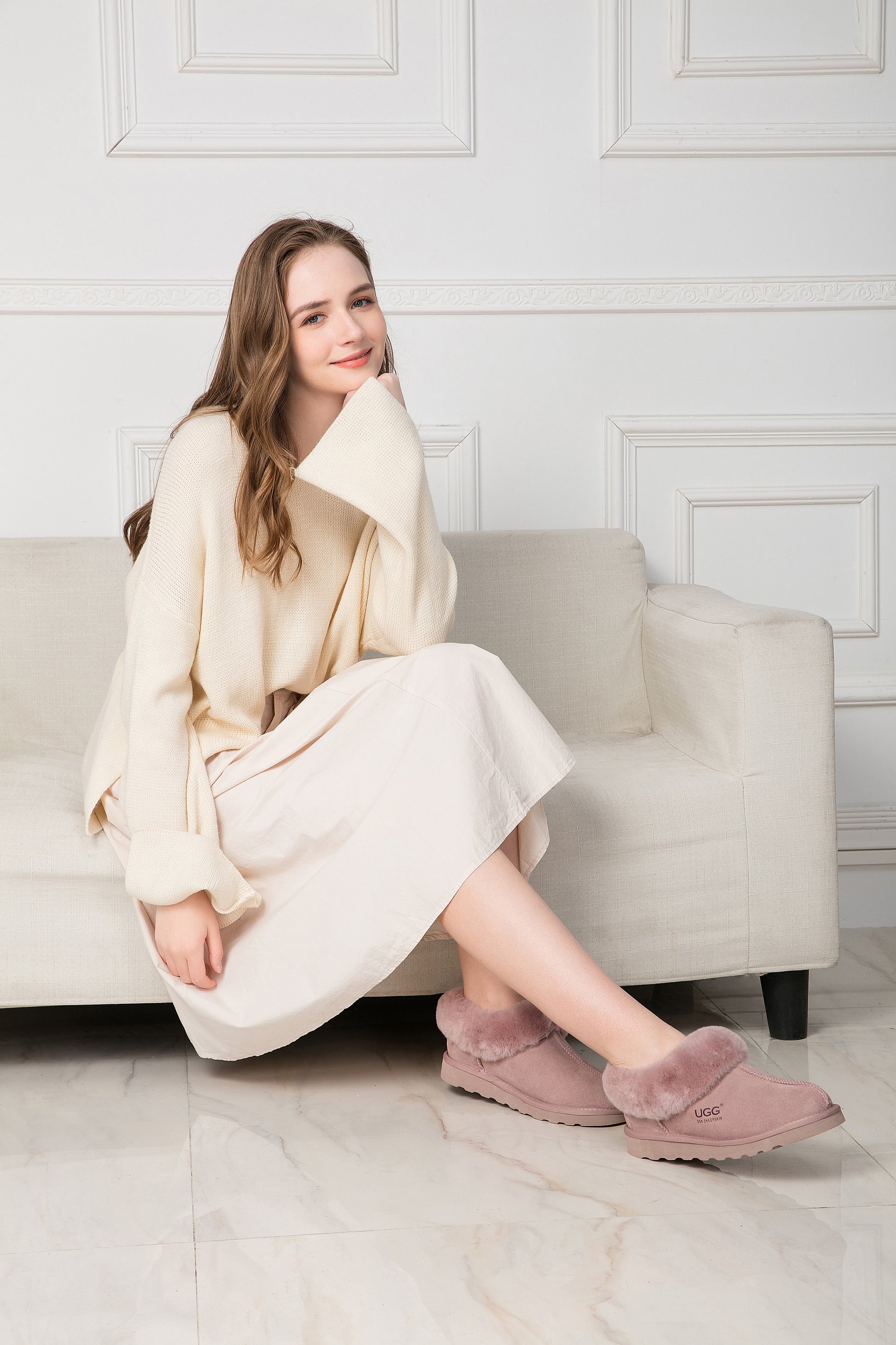 UGG Women’s Classic Fold Collar Slippers