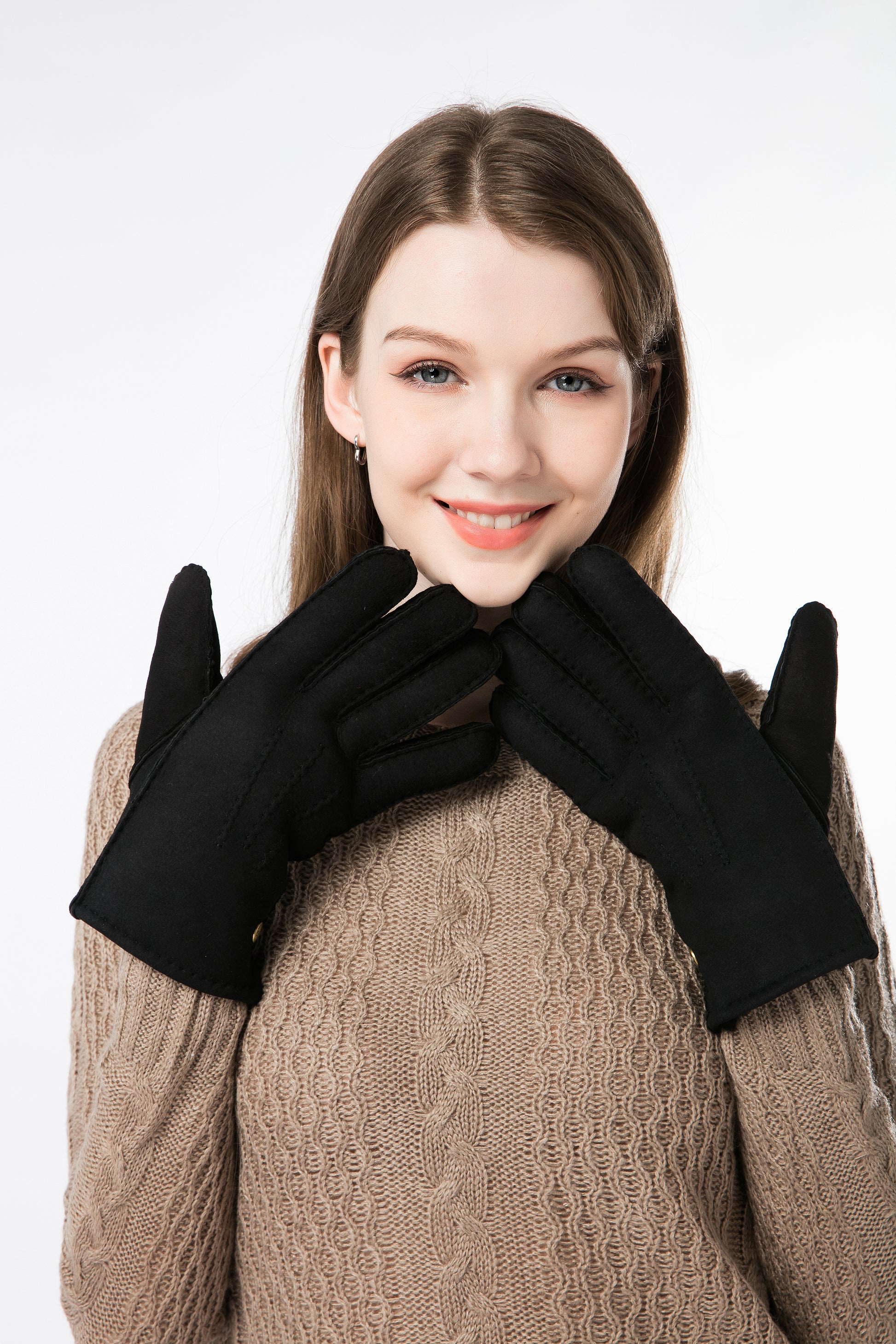 Classic Sheepskin Wool Lined Gloves – Chestnut