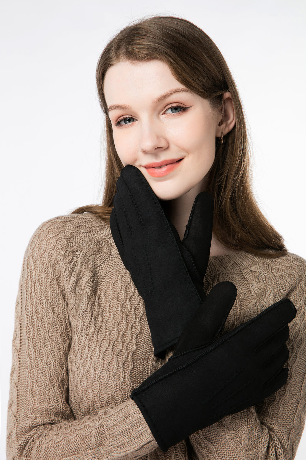 Classic Sheepskin Wool Lined Gloves – Chestnut