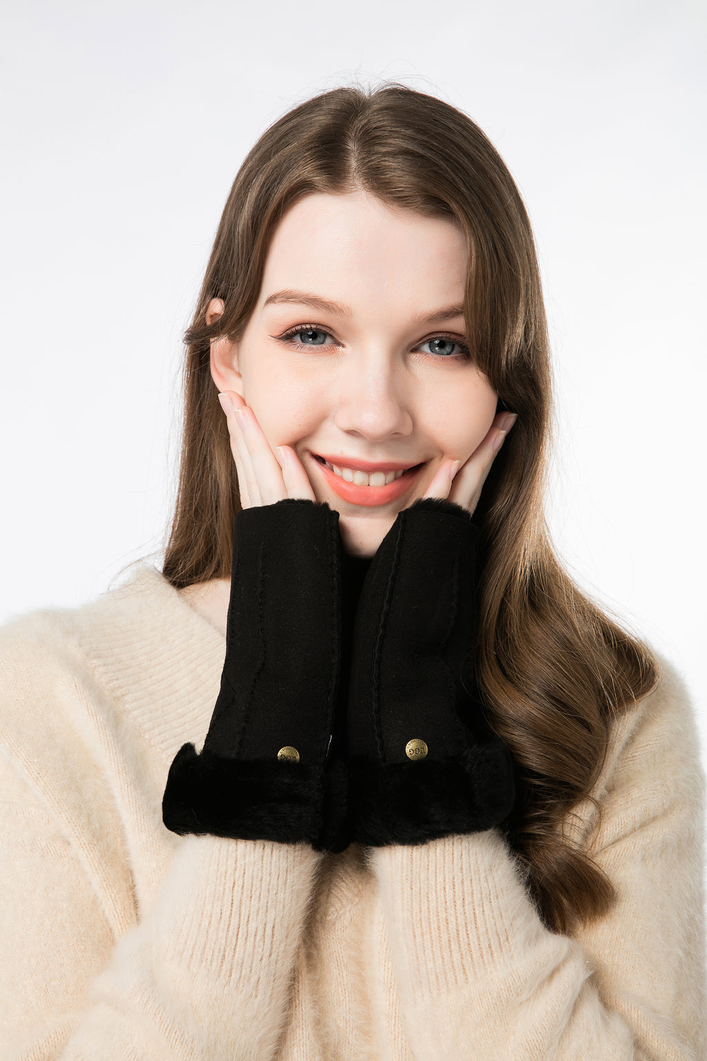 UGG Fingerless Sheepskin Gloves - Aussies UGG