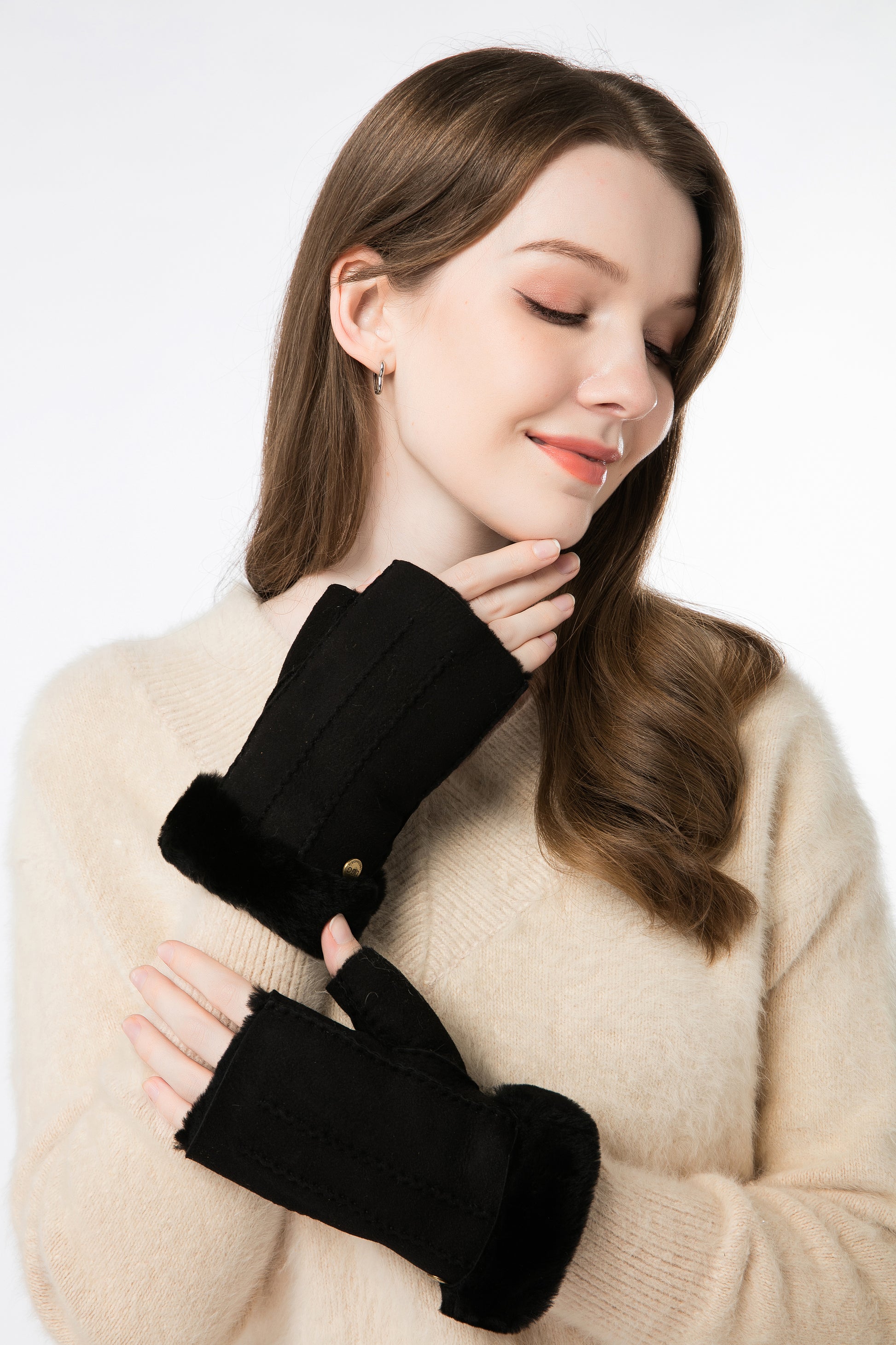 UGG Fingerless Sheepskin Gloves - Aussies UGG