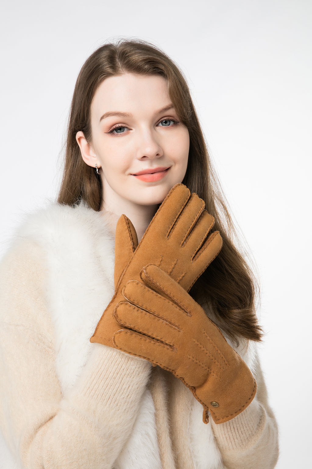 Classic Sheepskin Wool Lined Gloves – Chestnut