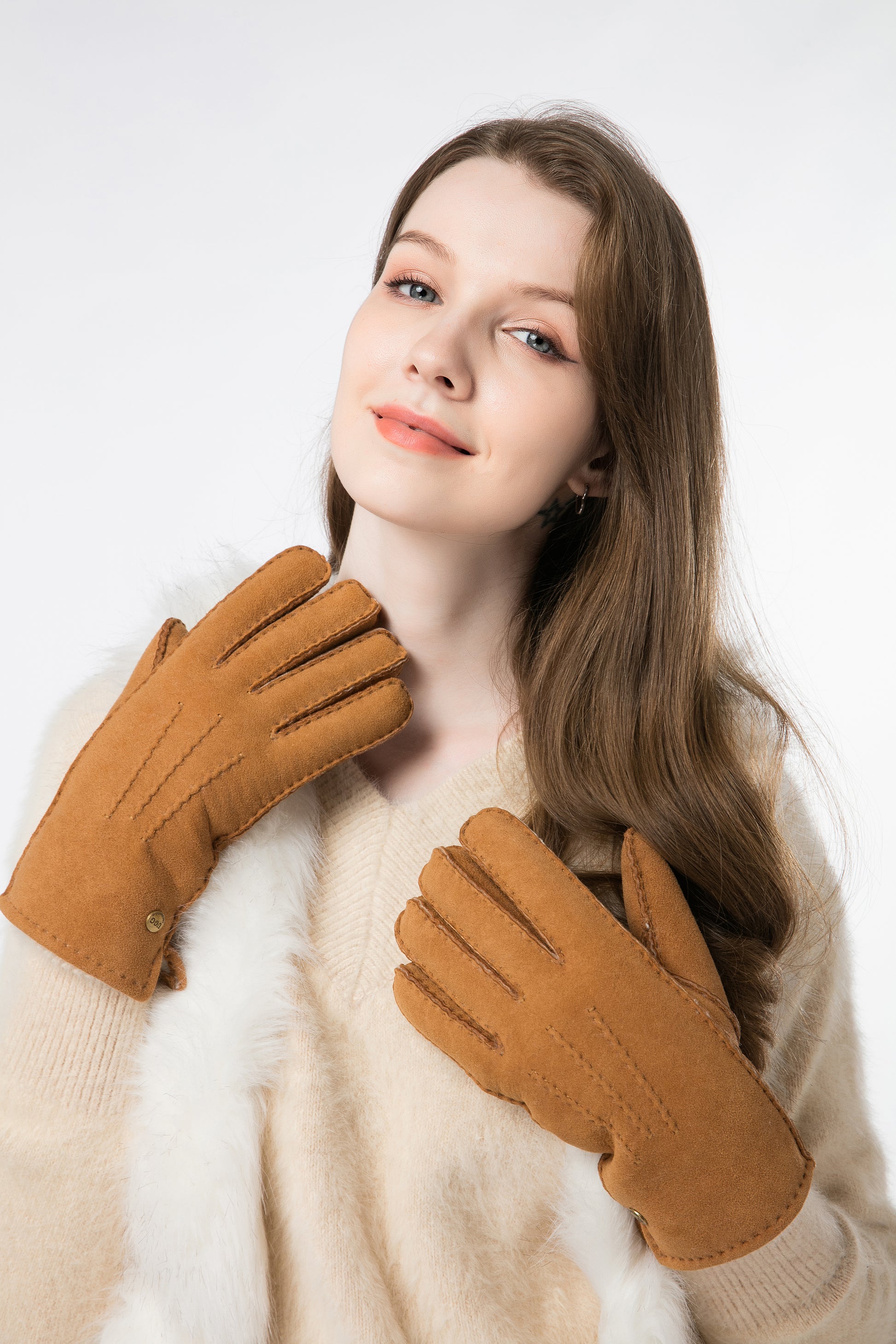 Classic Sheepskin Wool Lined Gloves – Chestnut