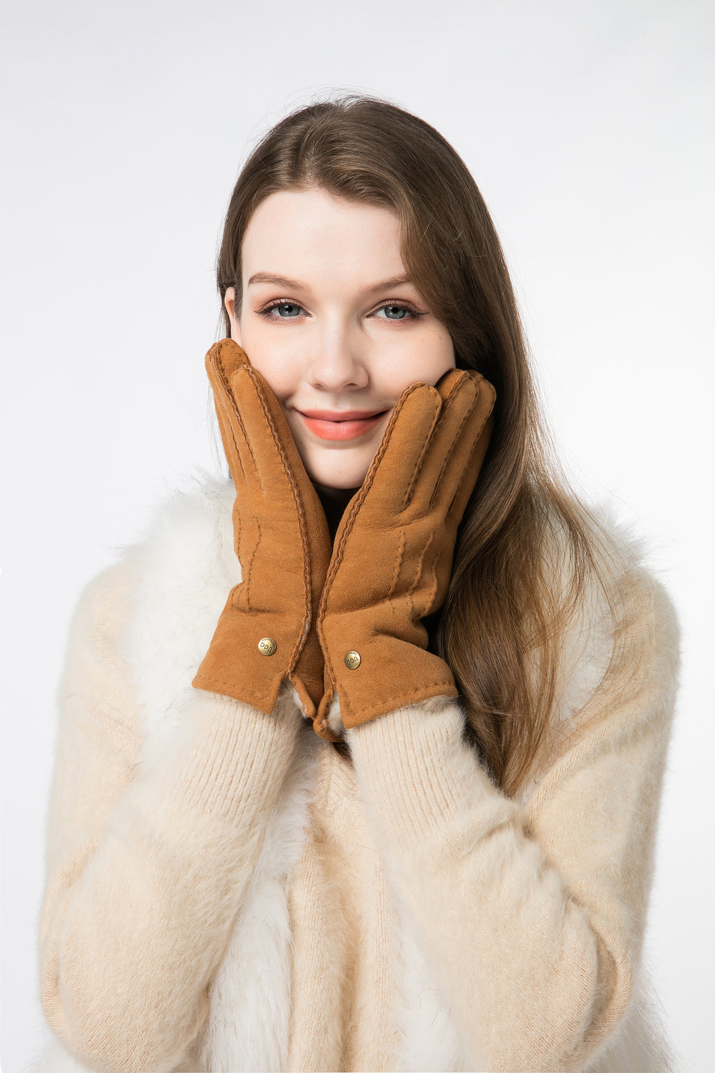 Classic Sheepskin Wool Lined Gloves – Chestnut