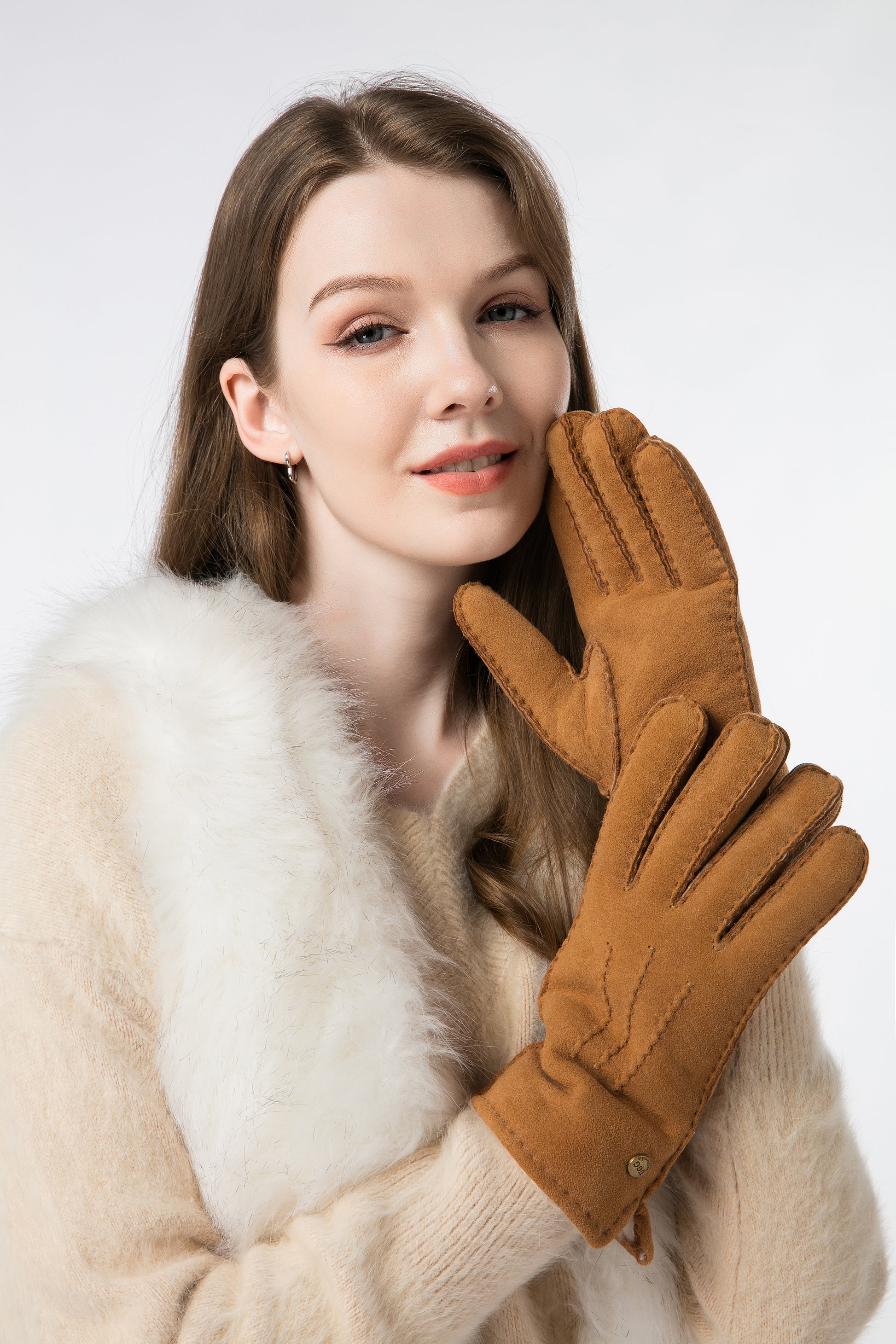 Classic Sheepskin Wool Lined Gloves – Chestnut
