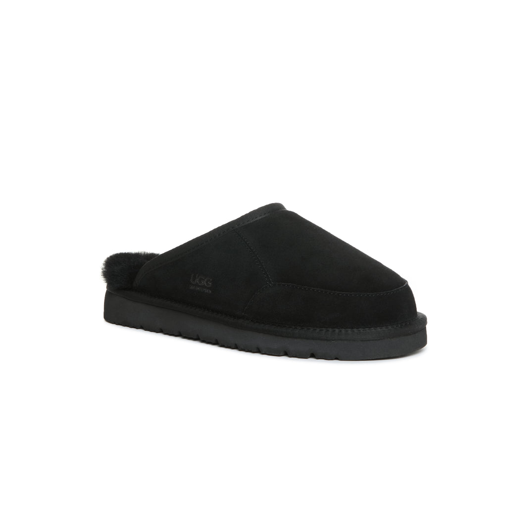 UGG Men Sheepskin Wool Slippers Water Resistant