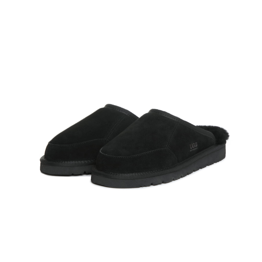 UGG Men Sheepskin Wool Slippers Water Resistant