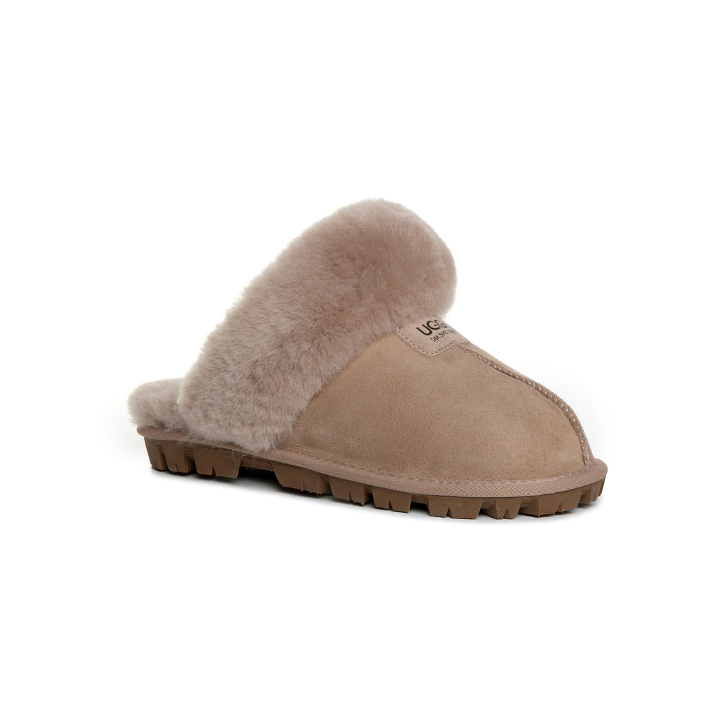 UGG Women AUS Sheepskin Wool Removable Strap Slingback Scuff - Aussies UGG
