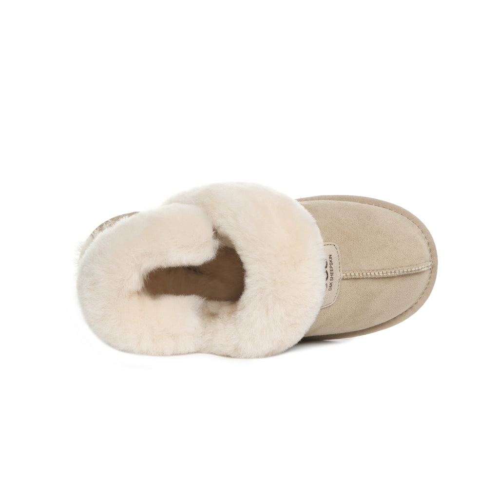 UGG Women AUS Sheepskin Wool Removable Strap Slingback Scuff - Aussies UGG