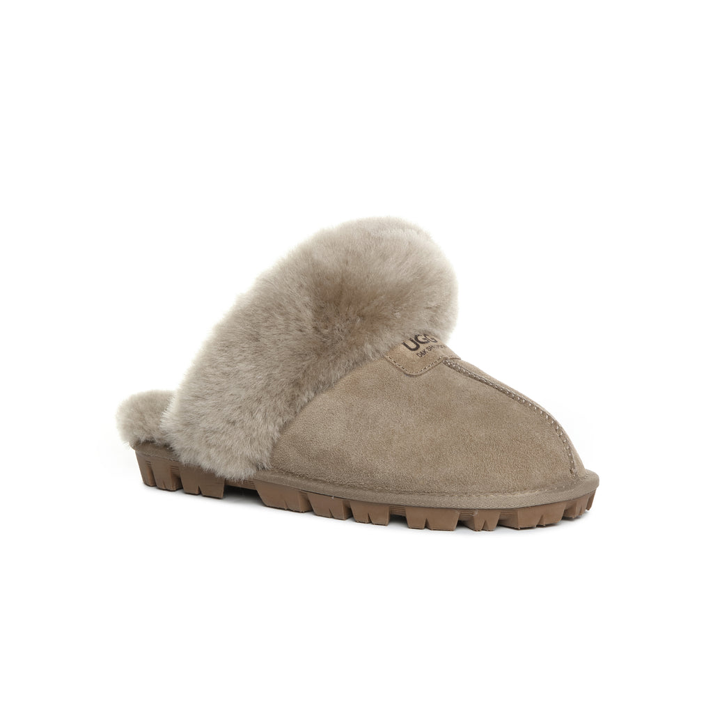 UGG Women AUS Sheepskin Wool Removable Strap Slingback Scuff - Aussies UGG