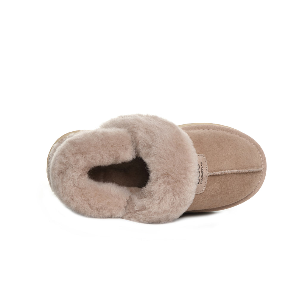 UGG Removable Strap Slingback Sheepskin Platform Scuff