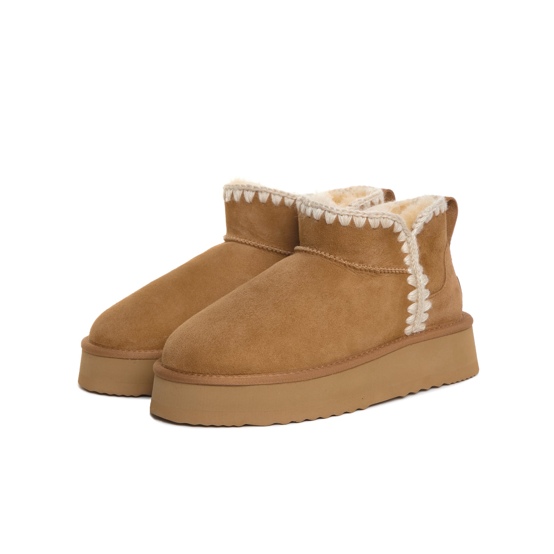UGG Boots Women Men Australian Sheepskin Wool Knitted Platform